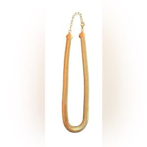 Vintage Necklace Collar Chain Flat Goldtone  Clasp 15 inches